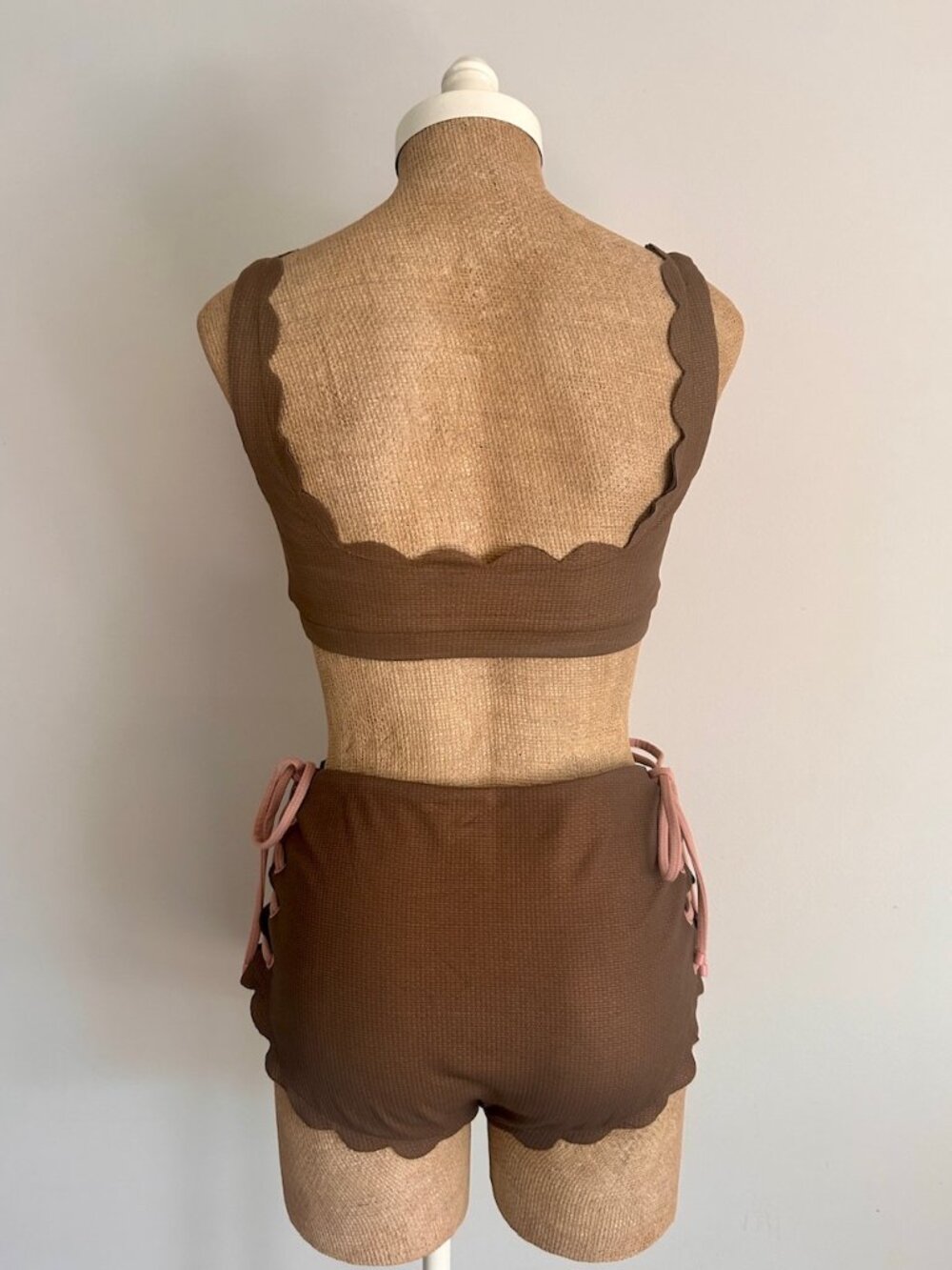 Marysia Swim Palm Springs Bikini Tie Top – Metallic Brown – Size M